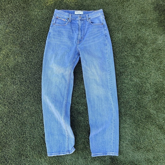 Abercrombie & Fitch Light Blue Straight Jeans - Picture 3 of 4
